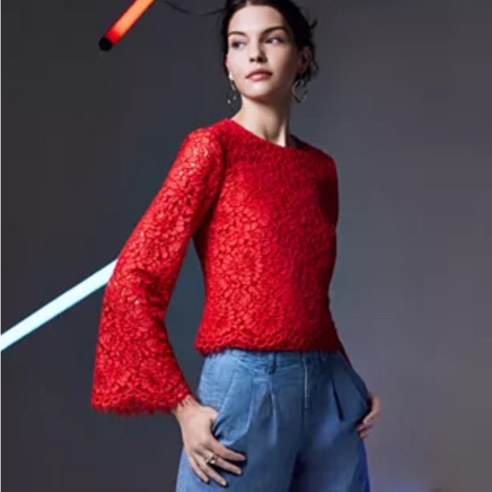 Alice + Olivia Pasha Lace Blouse